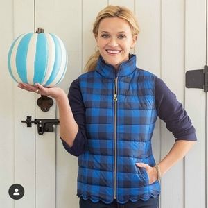 Draper James Buffalo Check Vest NWT